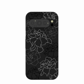 Hybrid Pattern Texture Black Gardenia Lines Google Pixel 9/9 Pro Case