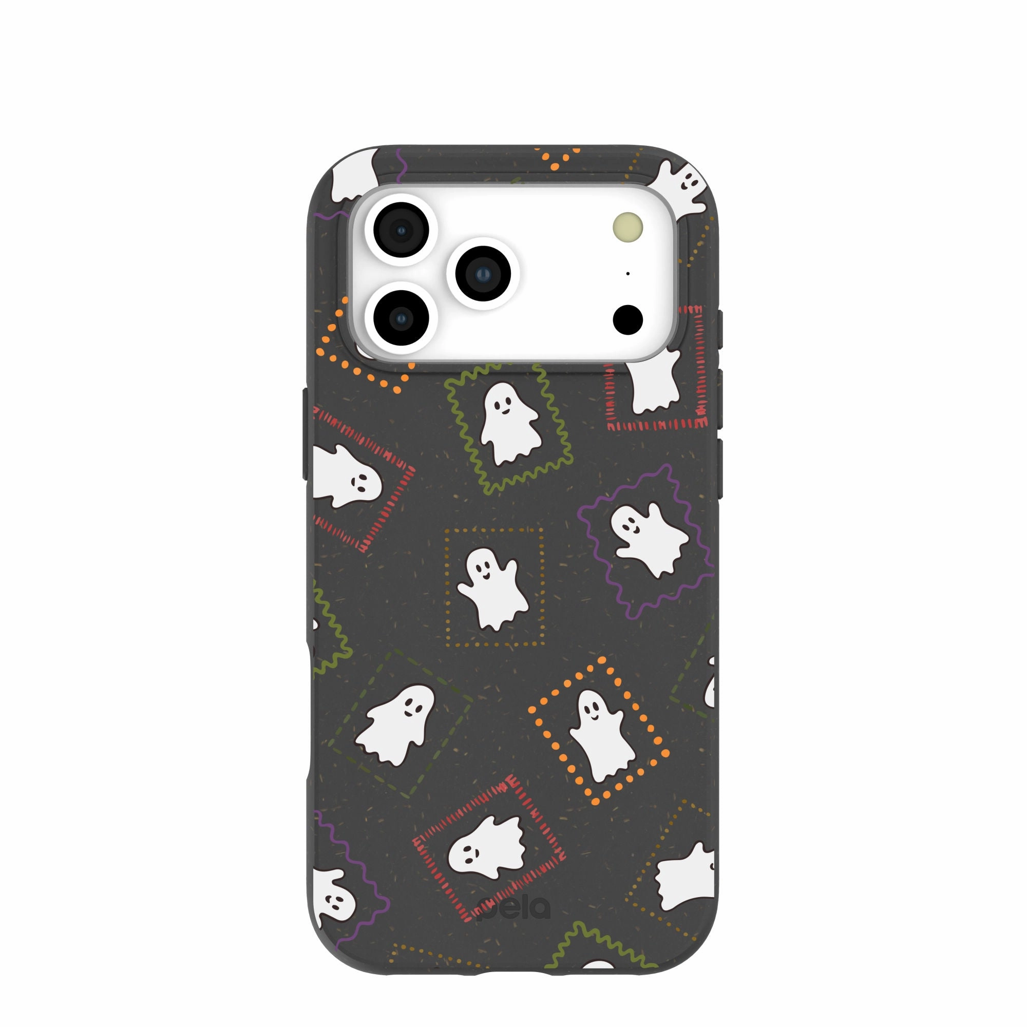 Strong Shell Black Ghost Stamps iPhone 17 Pro Max Case