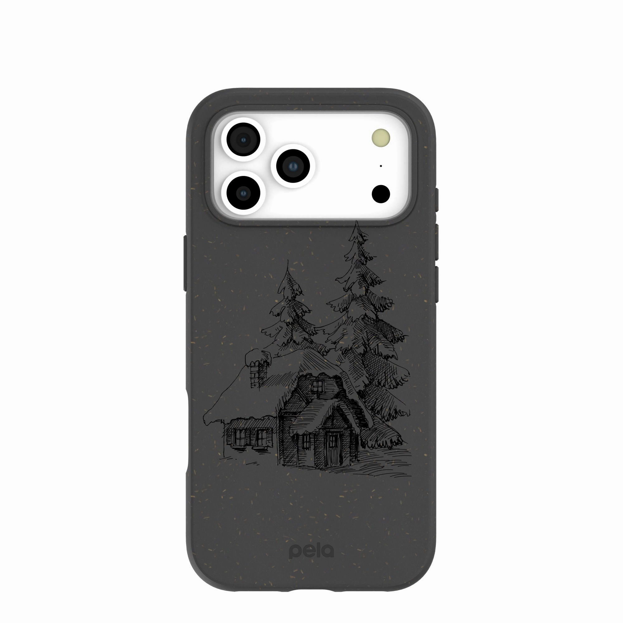 Clear Design Black Lone Cabin iPhone 17 Pro Max Case