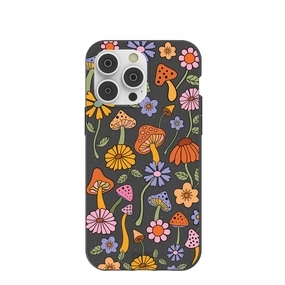 Black Midnight Shrooms iPhone 14 Pro Max Case Comfort Style Elegant Accent