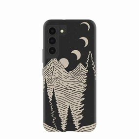 Black Moonlight Peaks Samsung Galaxy S22 Case Soft Layer Luxury Detail