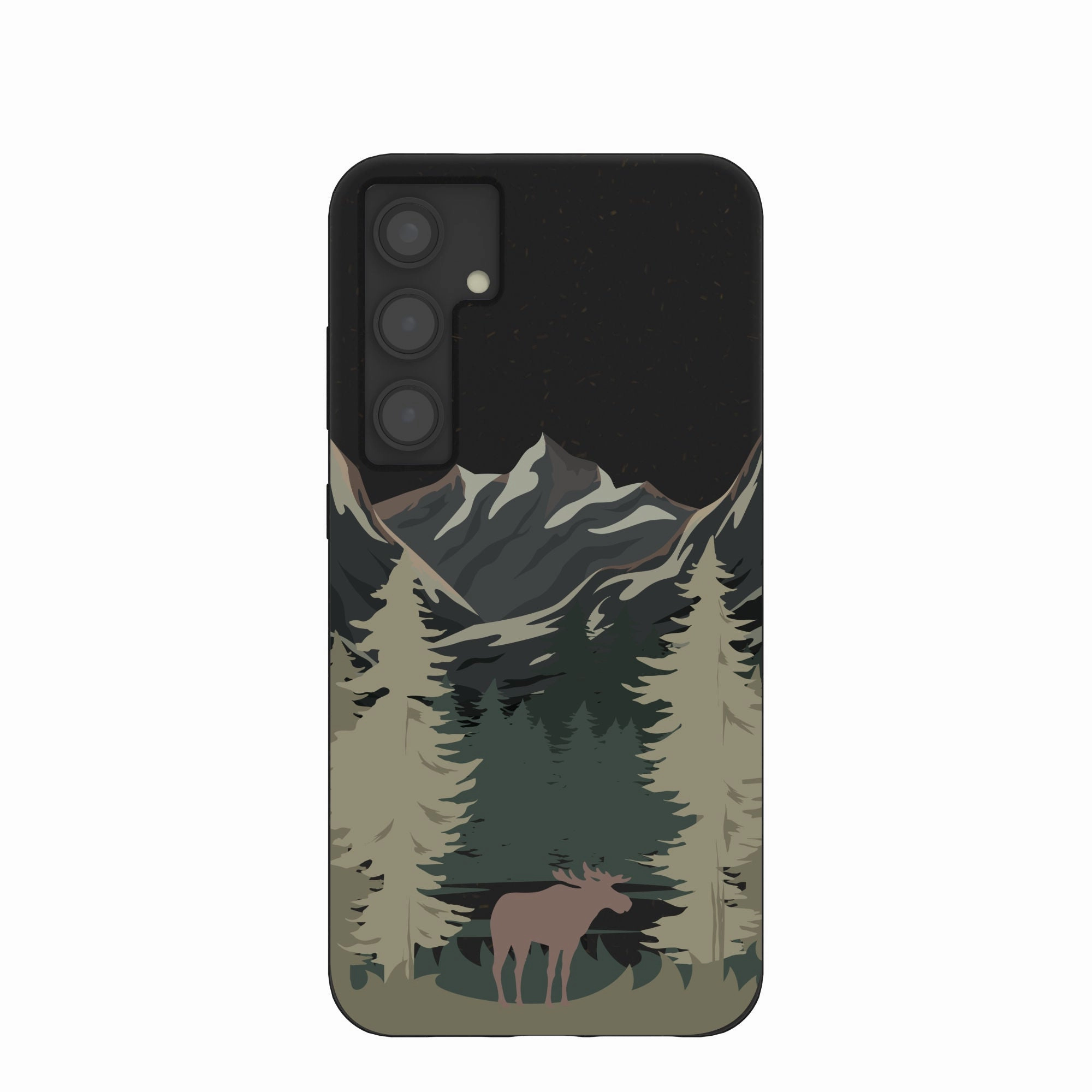 Black Moose Mountain Samsung Galaxy S24 (Plus) Case Flexible structure