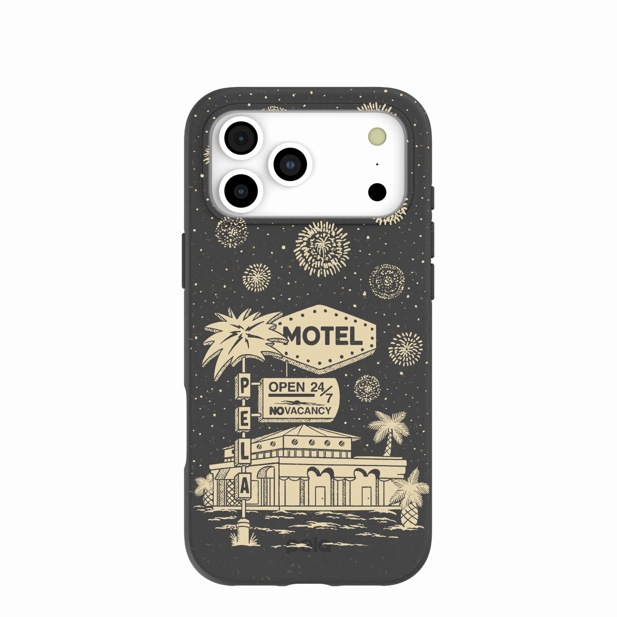 Black Motel Pela iPhone 17 Pro Max Case Sleek Appearance