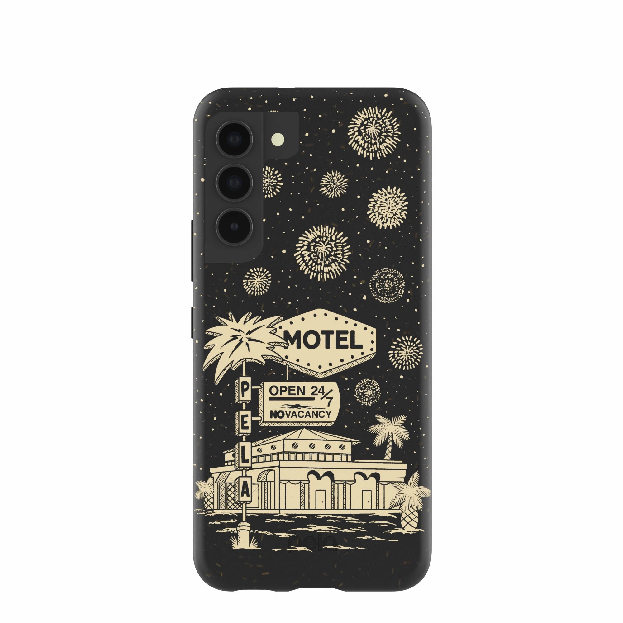 Premium Surface Finish Smooth Detail Black Motel Pela Samsung Galaxy S22 Case