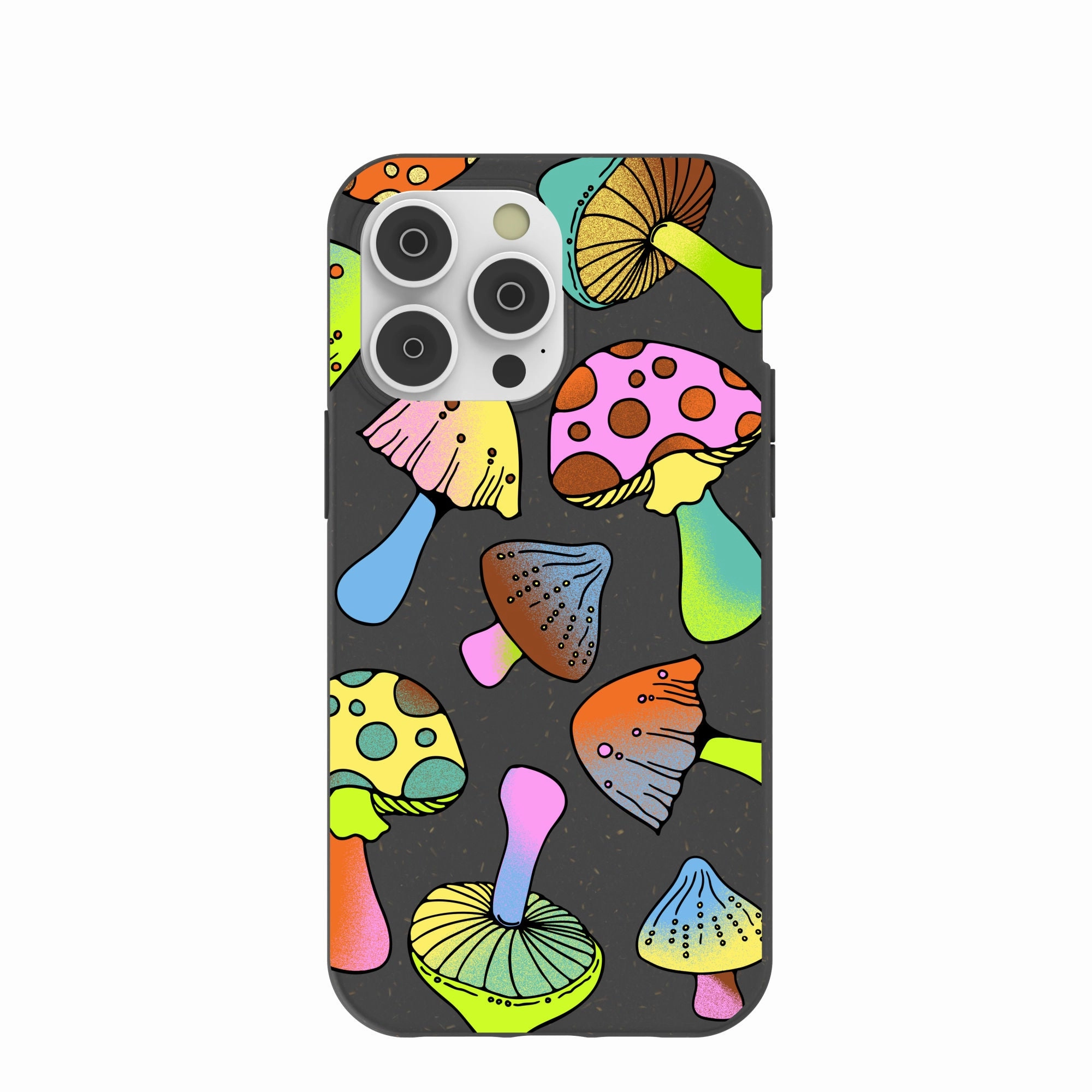 Black Mushroom Party iPhone 14 Pro Max Case slim fit