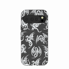 Black Mythical Dragons Google Pixel 10/10 Pro Case Luxury Layer Texture Grip Assist