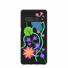 Black Neon Garden Google Pixel 7 Pro Case Matte Pattern Layer Futuristic style