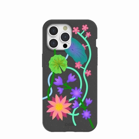 Black Neon Garden iPhone 15 Pro Max Case Soft Edging Protective Look
