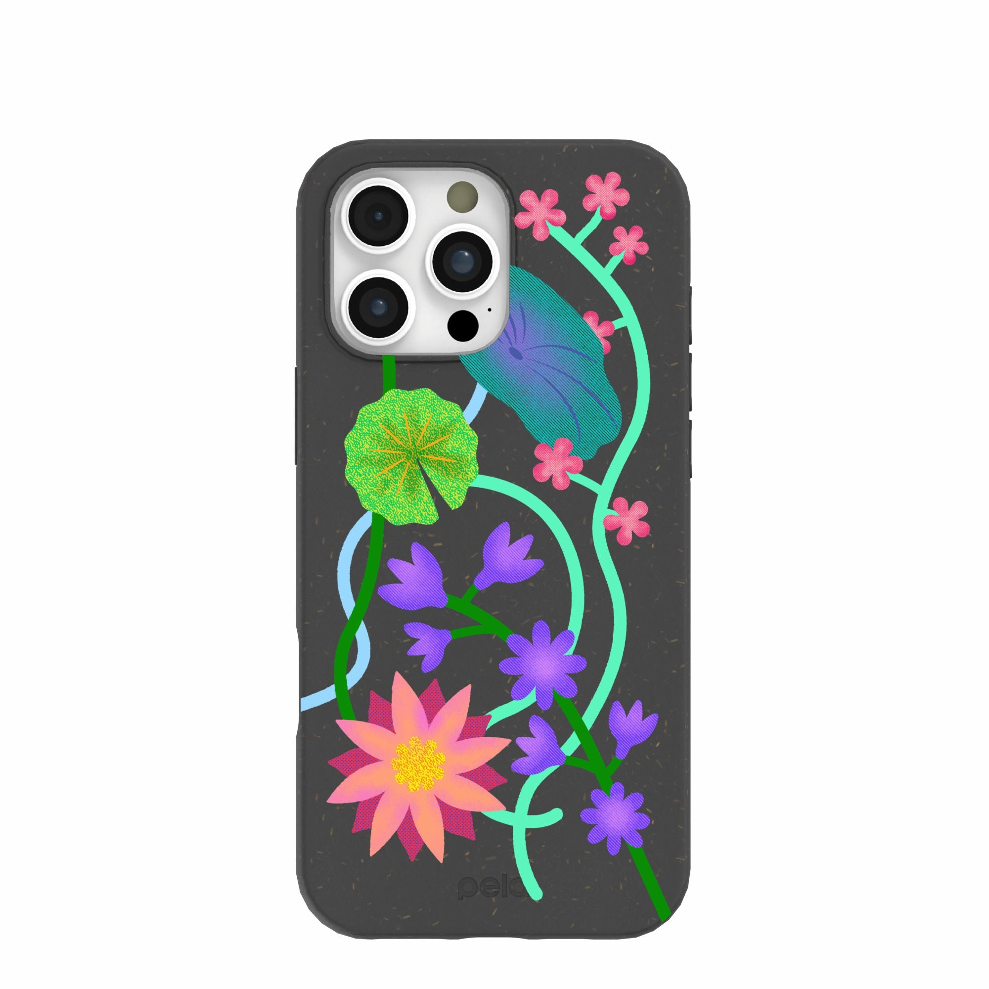Black Neon Garden iPhone 16 Pro Max Case Smooth Fit Everyday Fit