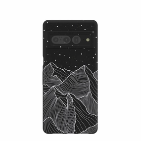 Black Night Panorama Google Pixel 7 Pro Case Minimal Detail Texture Smooth Texture