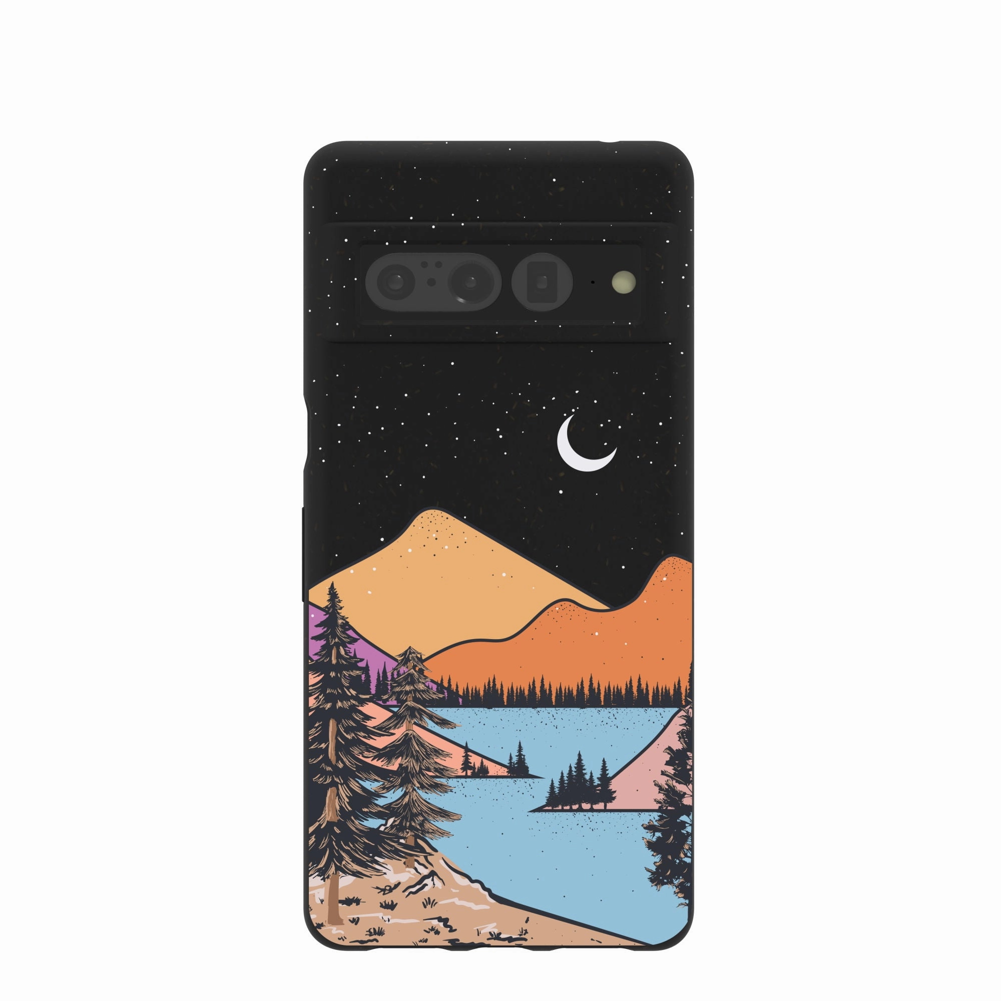 Durable Finish Layer Daily Style Black Night Trails Google Pixel 7 Pro Case