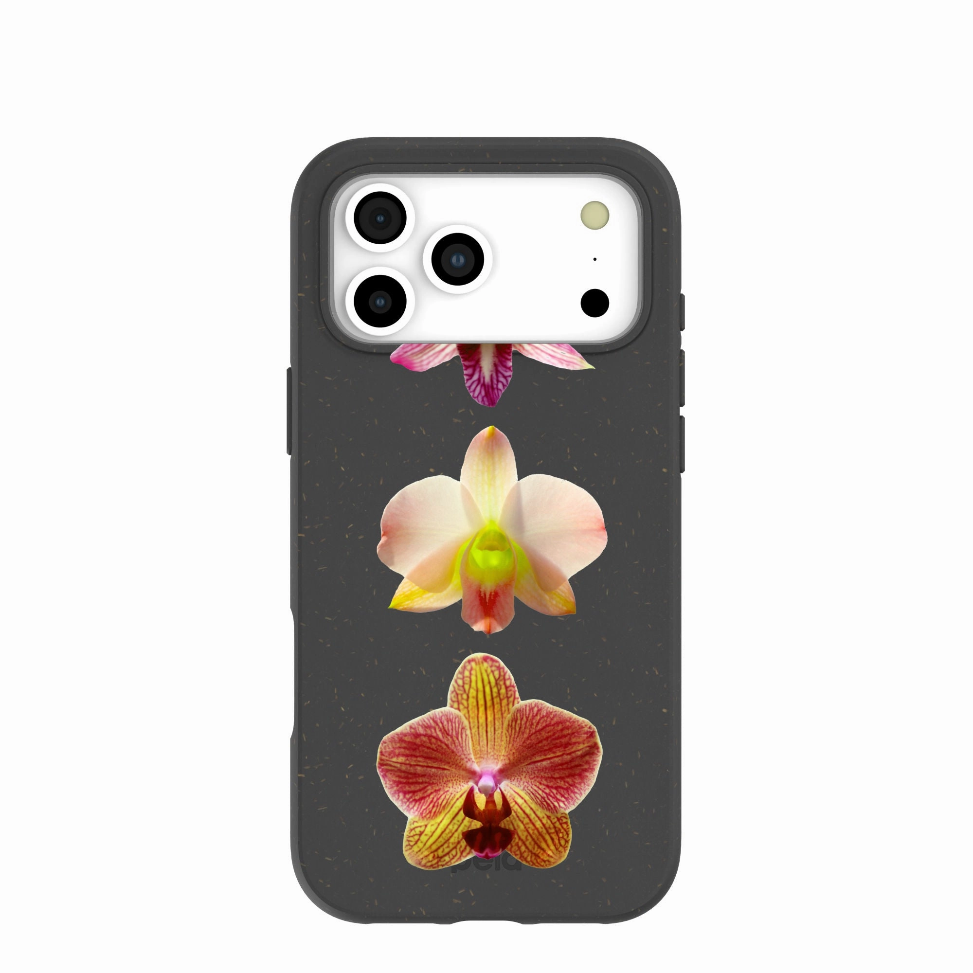Black Orchids iPhone 17 Pro Max Case Dual Layer Pocket Size