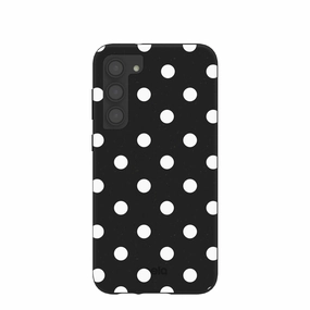 Printed Graphic Matte Edge Black Polka Confetti Samsung Galaxy S23 (Plus) Case