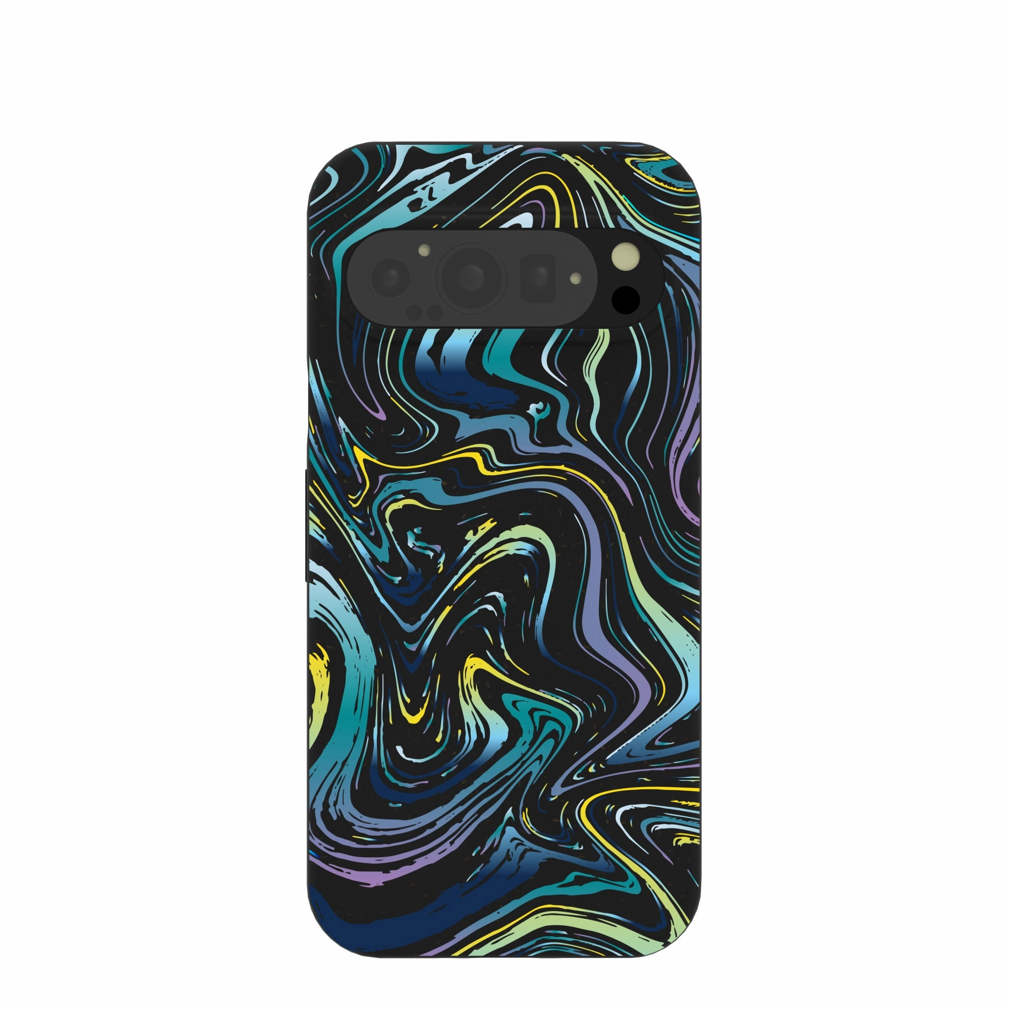 Vivid Coloration Elegant Design Layer Black Space Waves Google Pixel 9/9 Pro Case