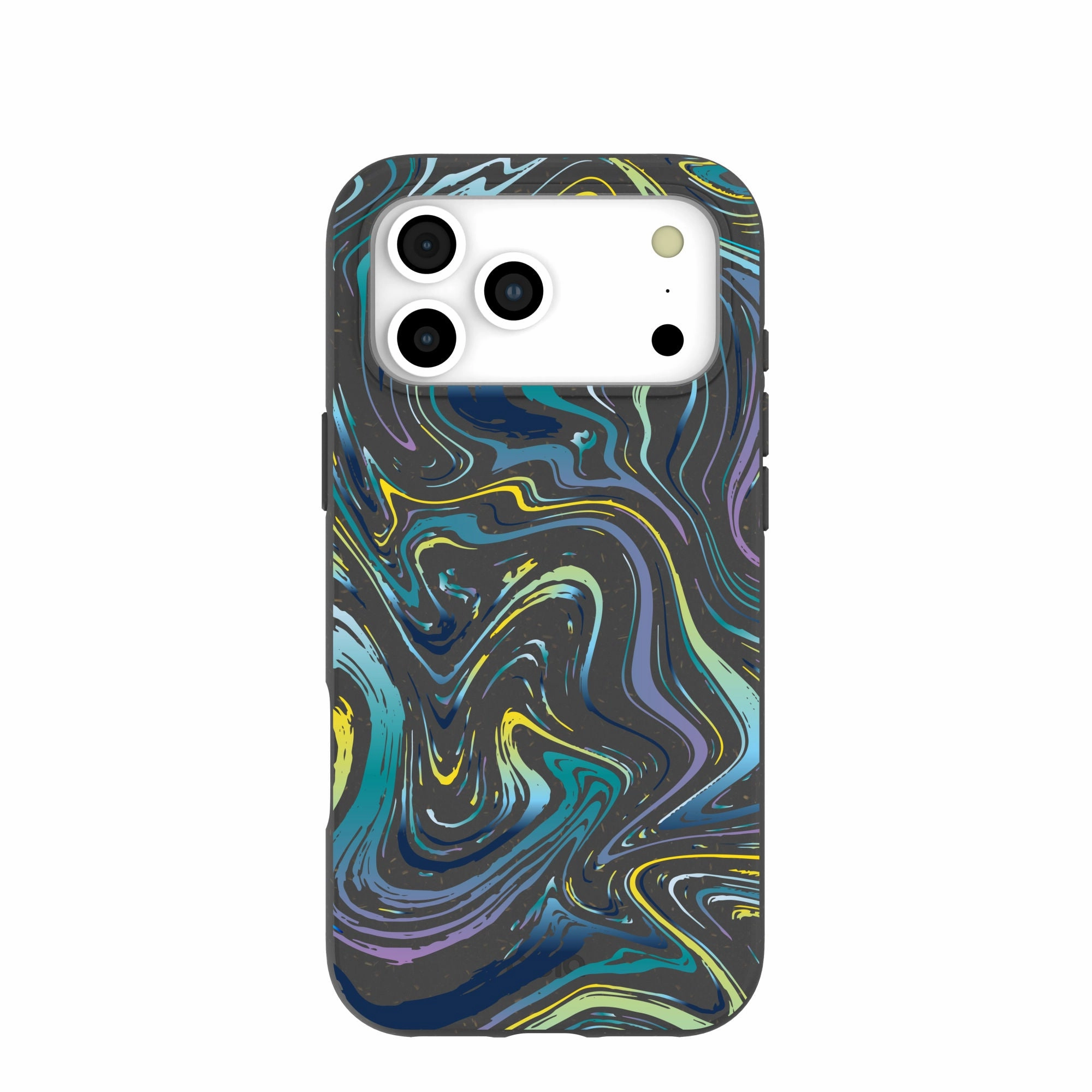 Black Space Waves iPhone 17 Pro Max Case Marble Pattern Urban Style