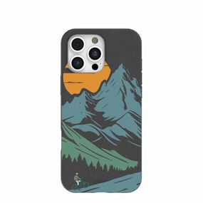 Black Vintage Peaks iPhone 16 Pro Max Case Compact Fit