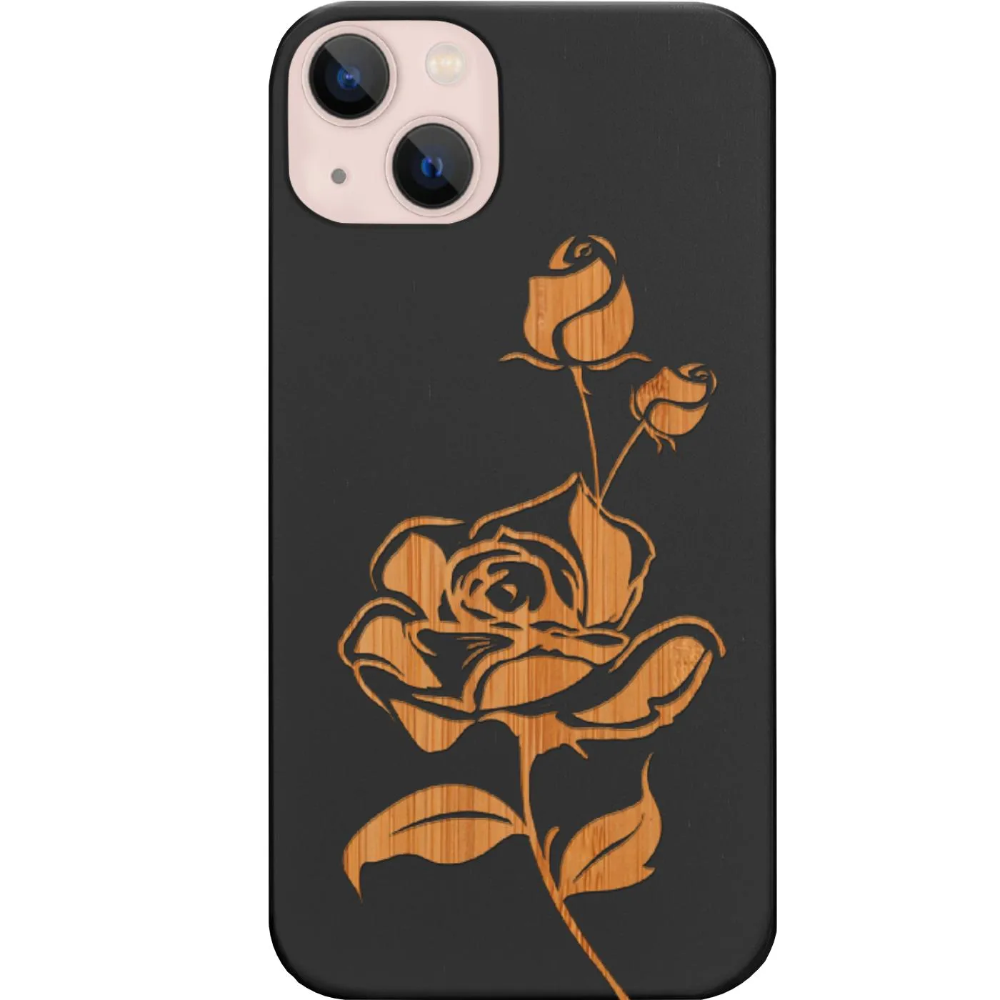 Blooming Rose - Engraved Phone Case Elegant Build Texture