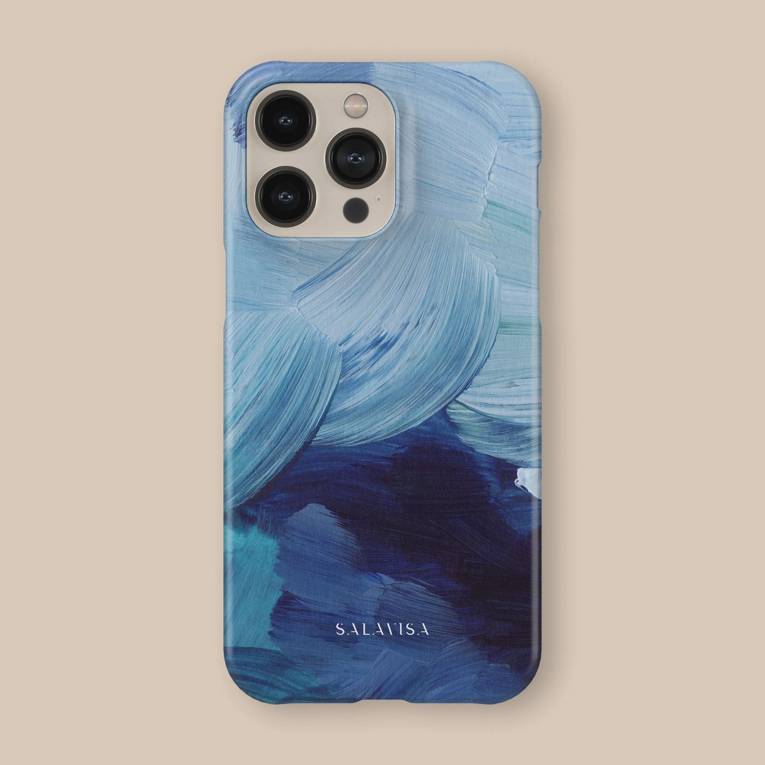 Flexible Texture Clear Protection Blue Paint Phone Case