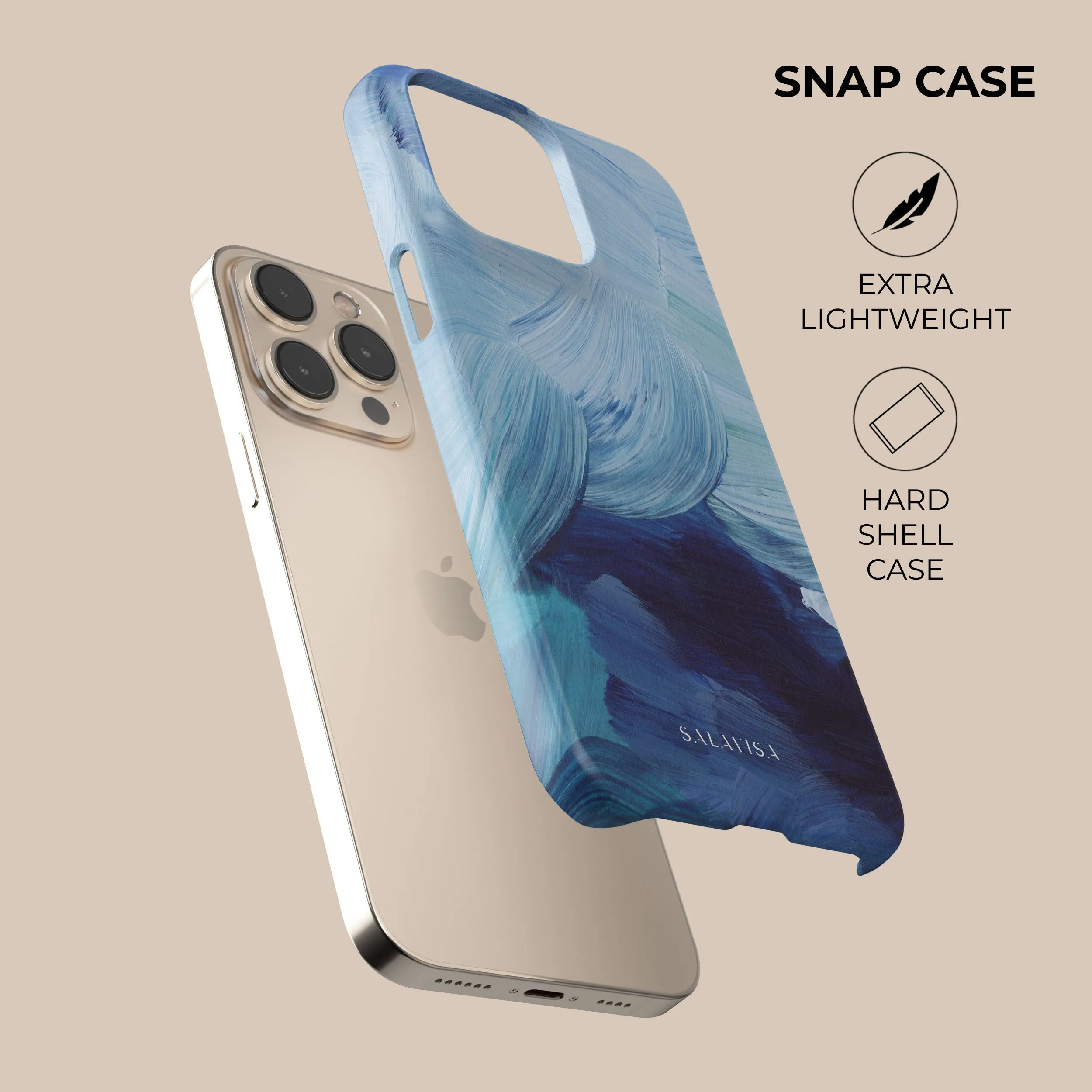 Blue Paint Phone Case Elegant Texture Layer