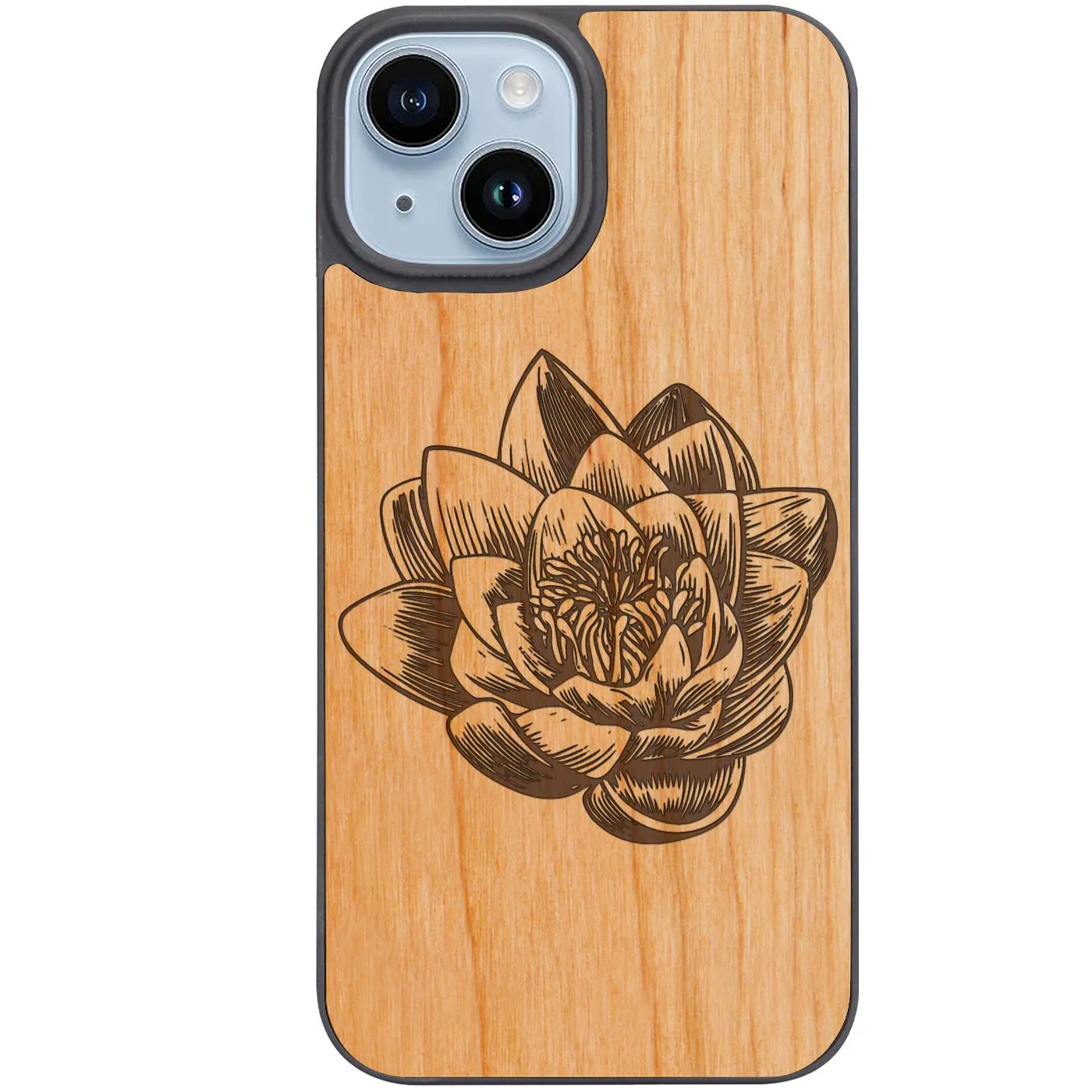 Comfort Build Layer Gradient Finish Lotus Flower - Engraved Phone Case