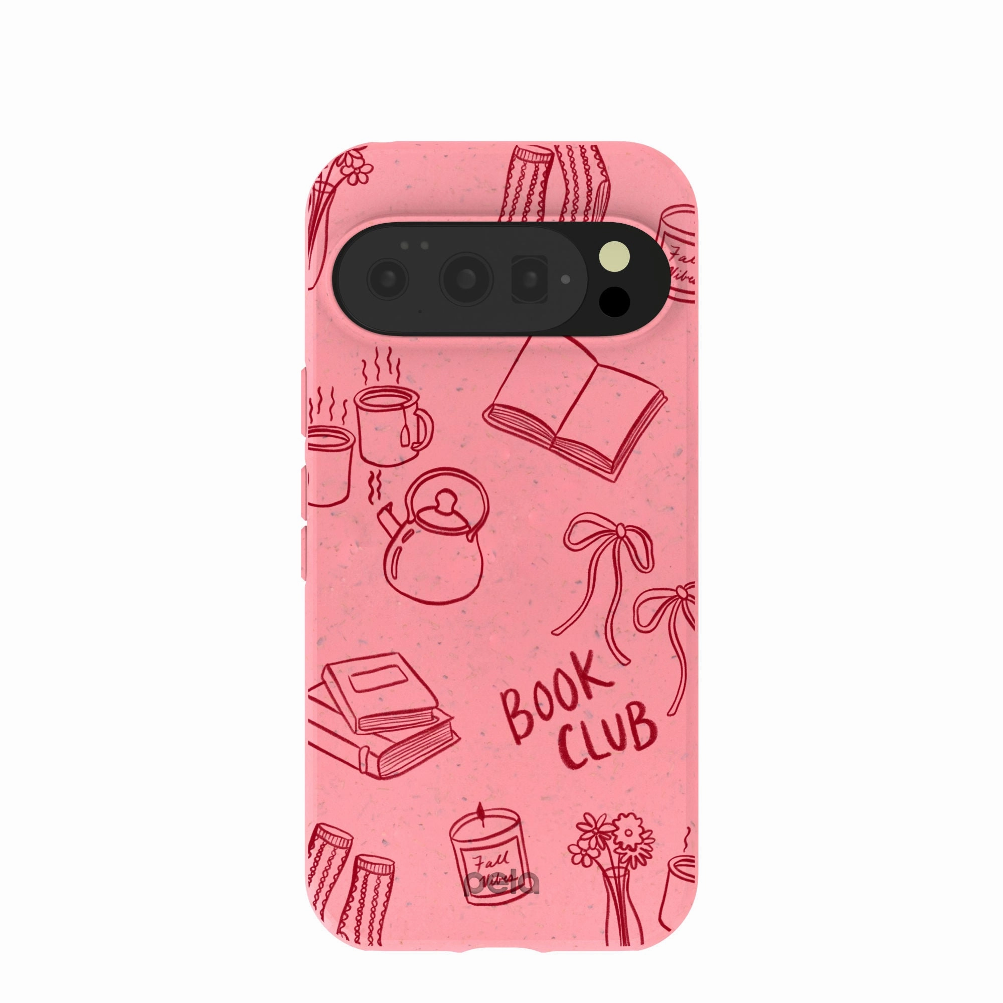 Bubblegum Pink Book Club Google Pixel 10/10 Pro Case Protective Shell Refined Look