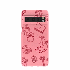 Bubblegum Pink Book Club Google Pixel 8 Pro Case Matte Texture Matte Texture Surface