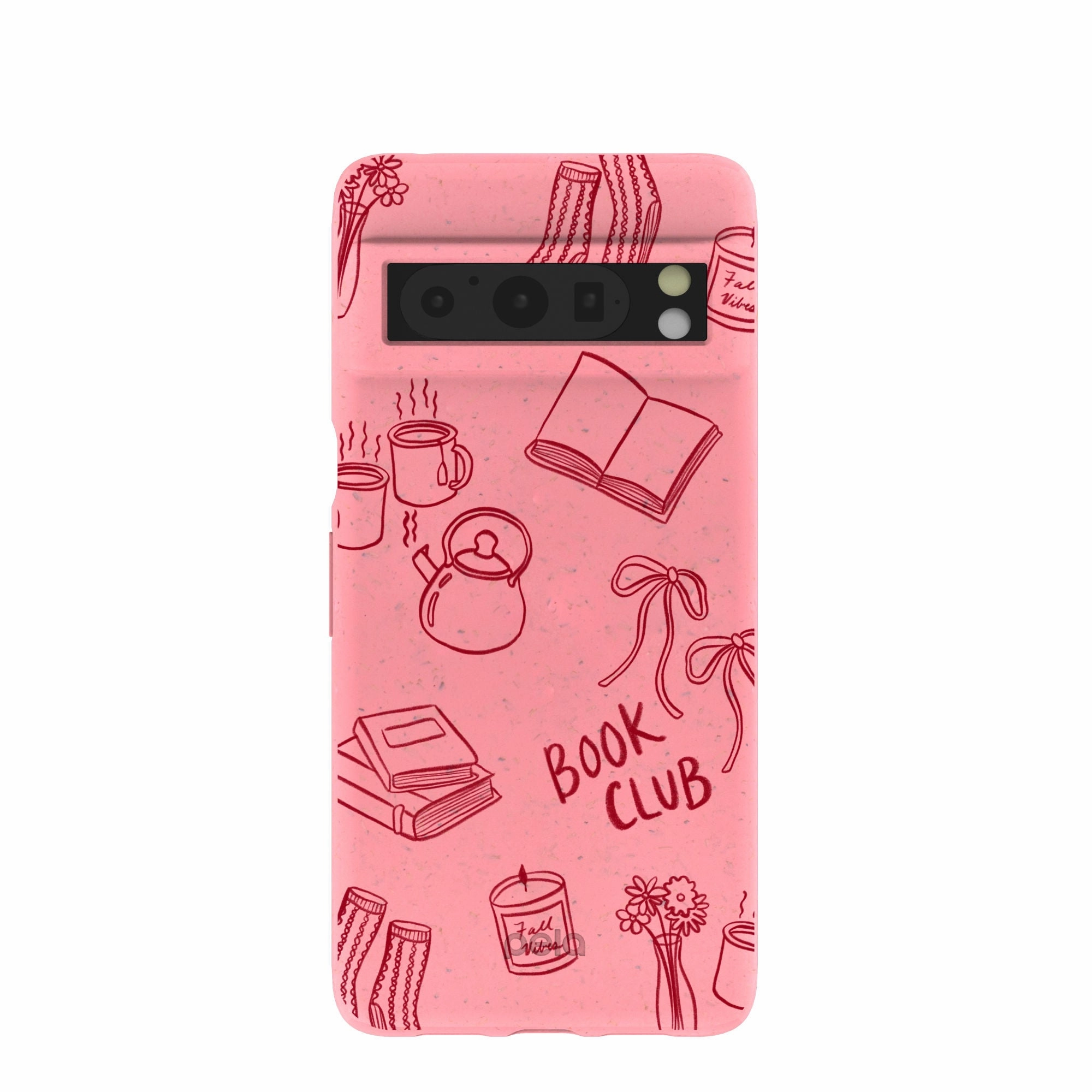 Bubblegum Pink Book Club Google Pixel 8 Pro Case Matte Texture Matte Texture Surface