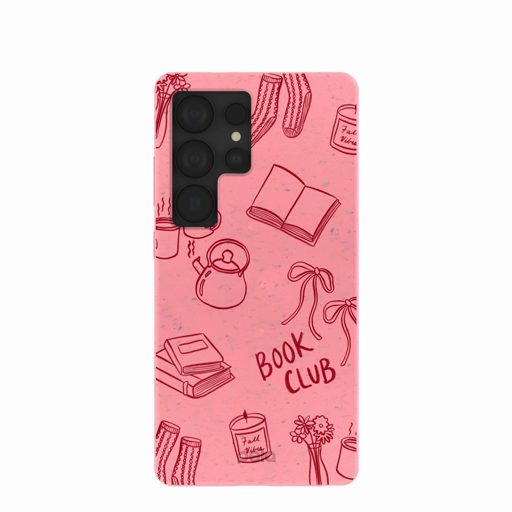 Bubblegum Pink Book Club Samsung Galaxy S25 Ultra Case Handy Use