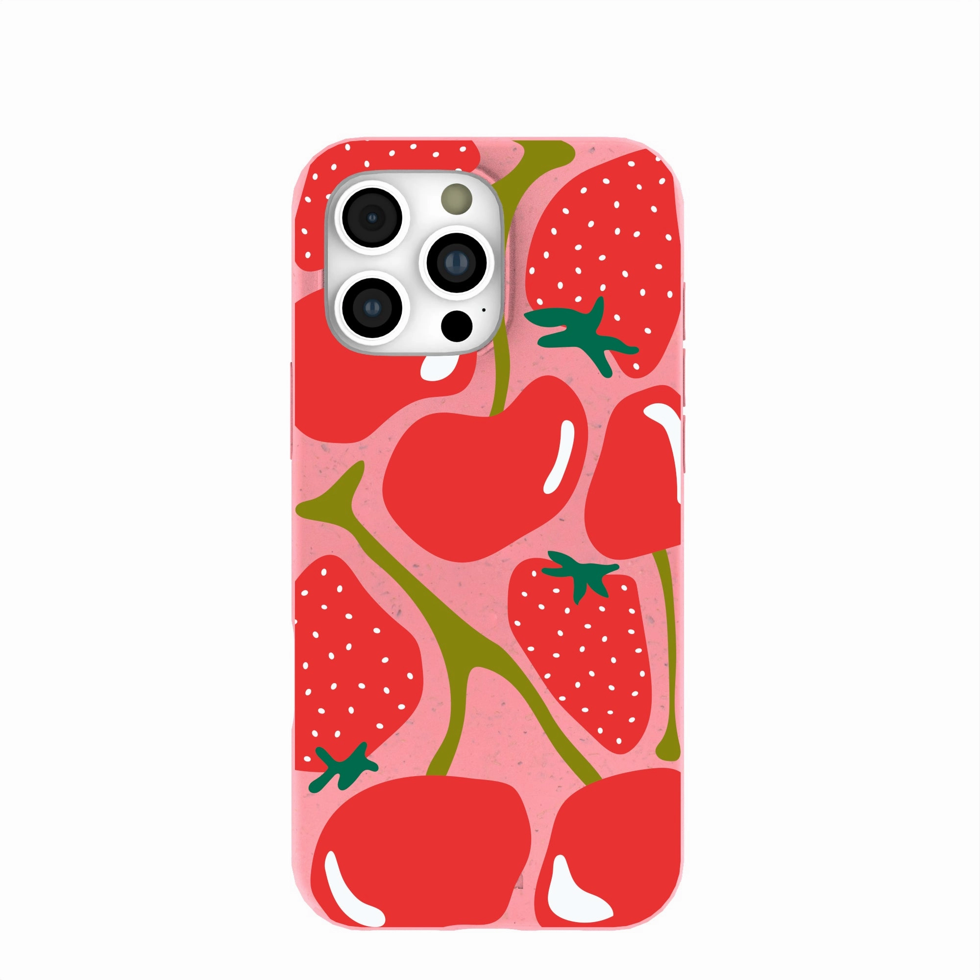 Bubblegum Pink Cherry Berry iPhone 16 Pro Max Case Shock Proof Comfort Shield