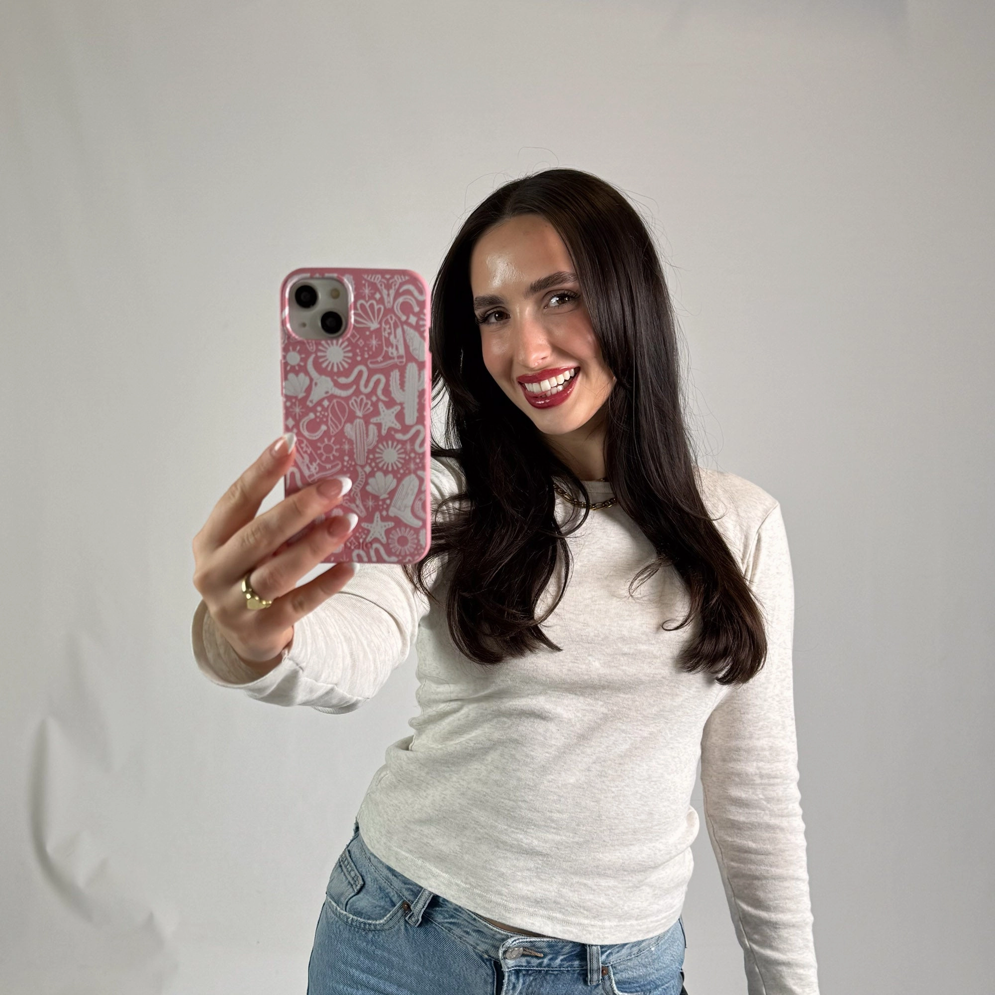 Grip Texture Durable Pattern Bubblegum Pink Coastal Rodeo iPhone 17 Pro Max Case