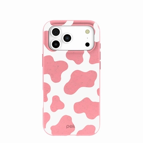 Durable Texture Build Bubblegum Pink Cow iPhone 17 Pro Max Case