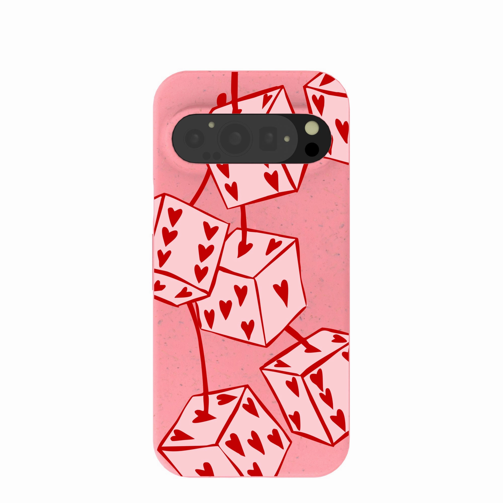 Bubblegum Pink Dicey Cherries Google Pixel 9/9 Pro Case Elegant Touch