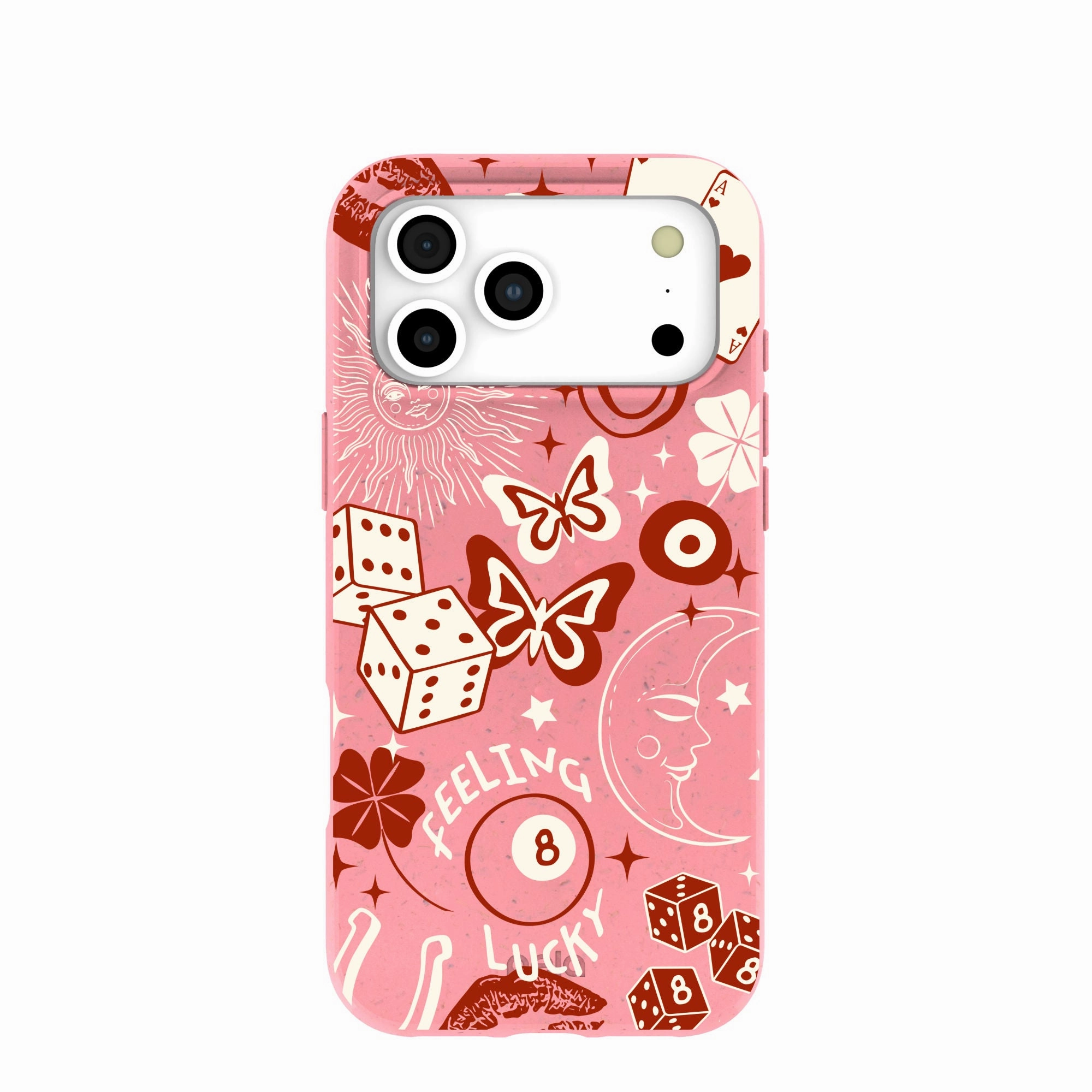 Elegant Detail Stylish Detail Bubblegum Pink Feeling Lucky iPhone 17 Pro Max Case