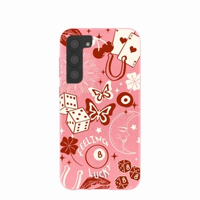 Bubblegum Pink Feeling Lucky Samsung Galaxy S23 (Plus) Case Lightweight Build Quality Slim Profiled