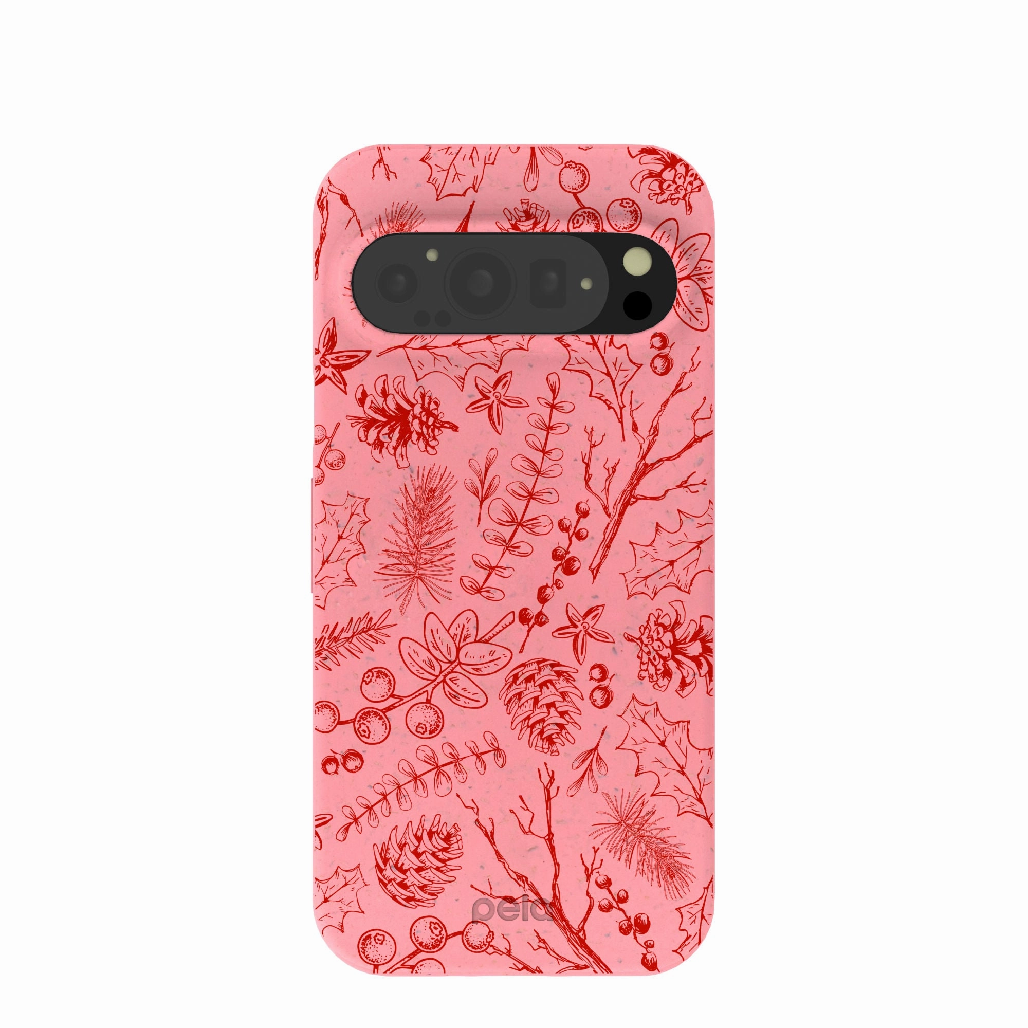 Light Frame Edge Reinforced Bubblegum Pink Festive Forest Google Pixel 9/9 Pro Case