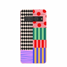 Premium Edge Trendy Pattern Bubblegum Pink Juggling Colors Google Pixel 7 Pro Case