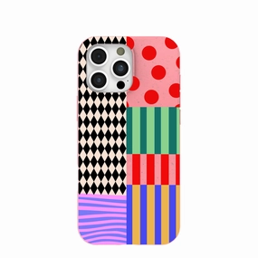 Hybrid Look Matte Finish Bubblegum Pink Juggling Colors iPhone 16 Pro Max Case