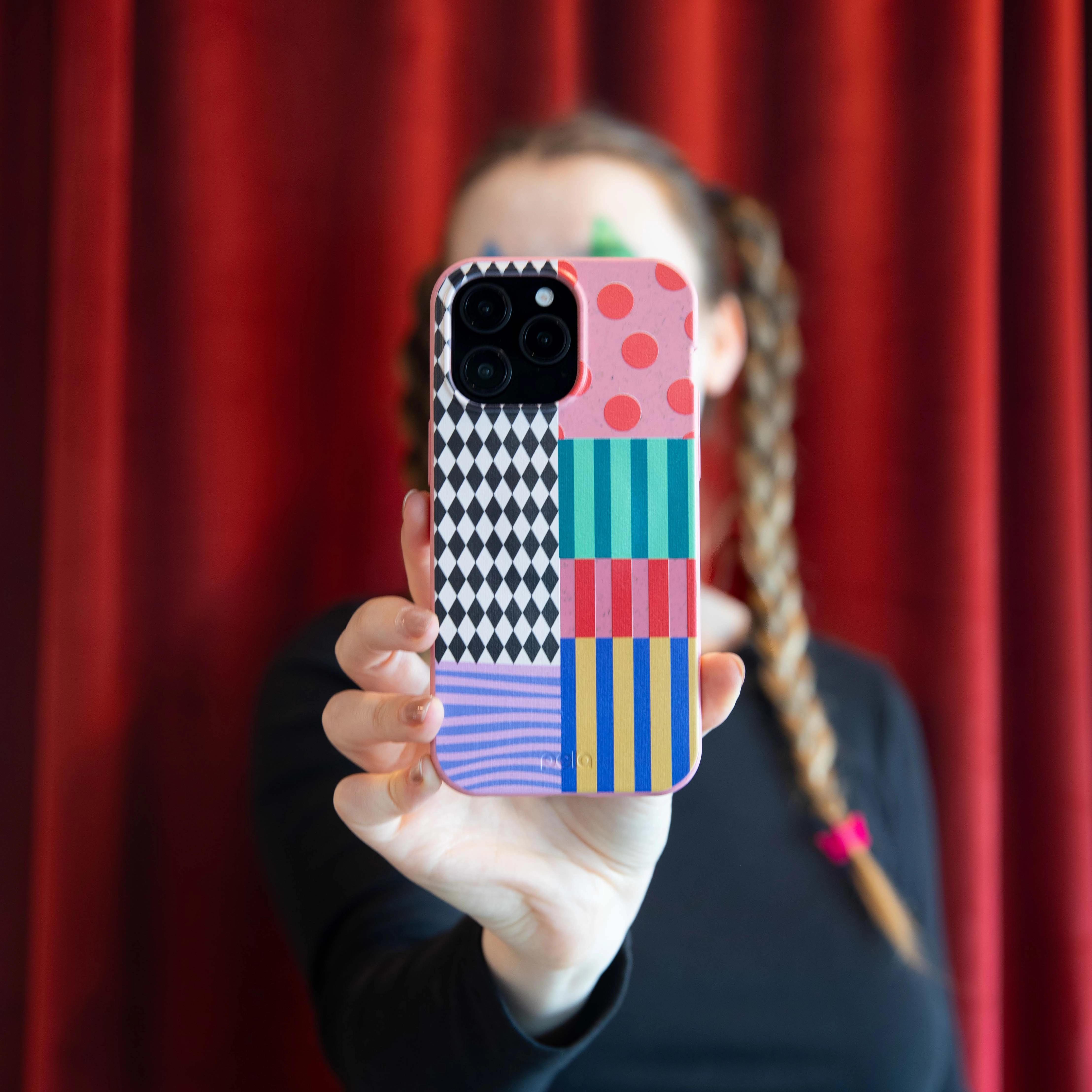 Bubblegum Pink Juggling Colors iPhone 17 Pro Max Case Modern Texture