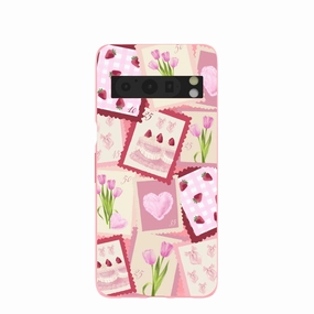 Bubblegum Pink Love Letters Google Pixel 8 Pro Case Soft Grip Layer