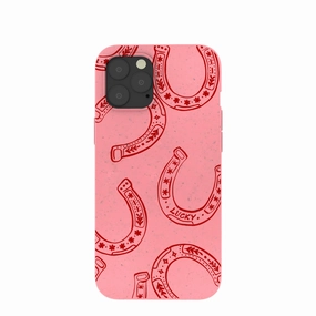 Rugged Outline Elegant Build Bubblegum Pink Lucky Horseshoe iPhone 12 Pro Max Case