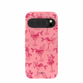 Bubblegum Pink Mermaid Cocktail Google Pixel 10/10 Pro Case Luxury Texture Travel Essential