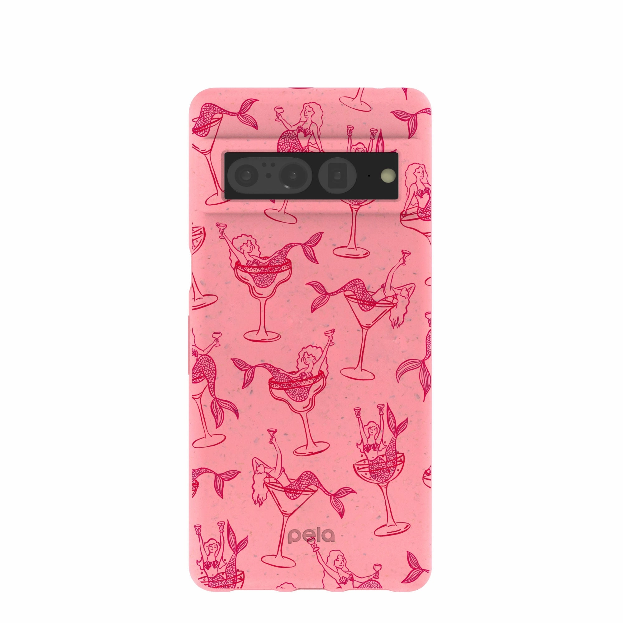 Durable Build Quality Matte Edge Bubblegum Pink Mermaid Cocktail Google Pixel 7 Pro Case