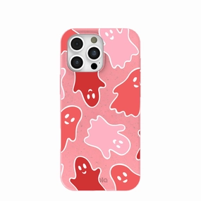 Bubblegum Pink Phantom Pals iPhone 16 Pro Max Case Enhanced grip