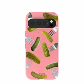 Bubblegum Pink Pickle Party Google Pixel 10/10 Pro Case Protective Form Texture