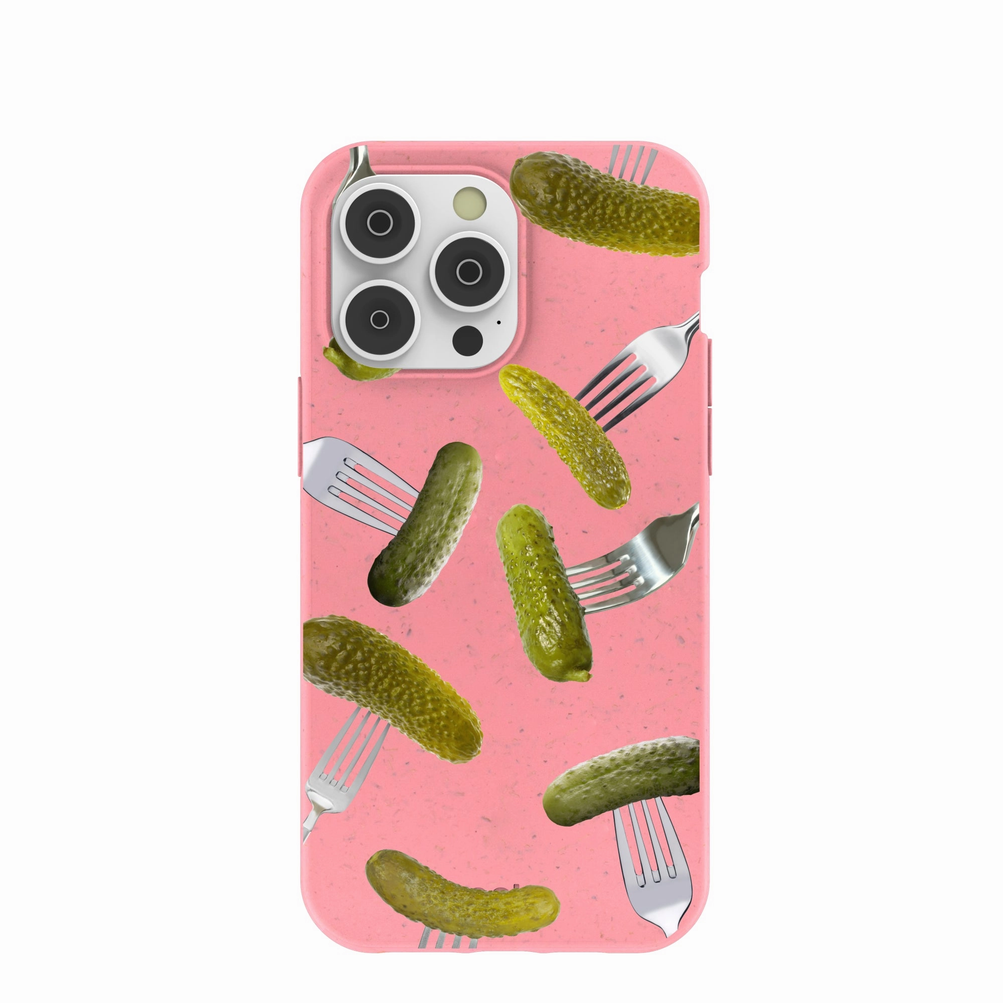 Bubblegum Pink Pickle Party iPhone 14 Pro Max Case Vibrant pattern Premium Texture Design
