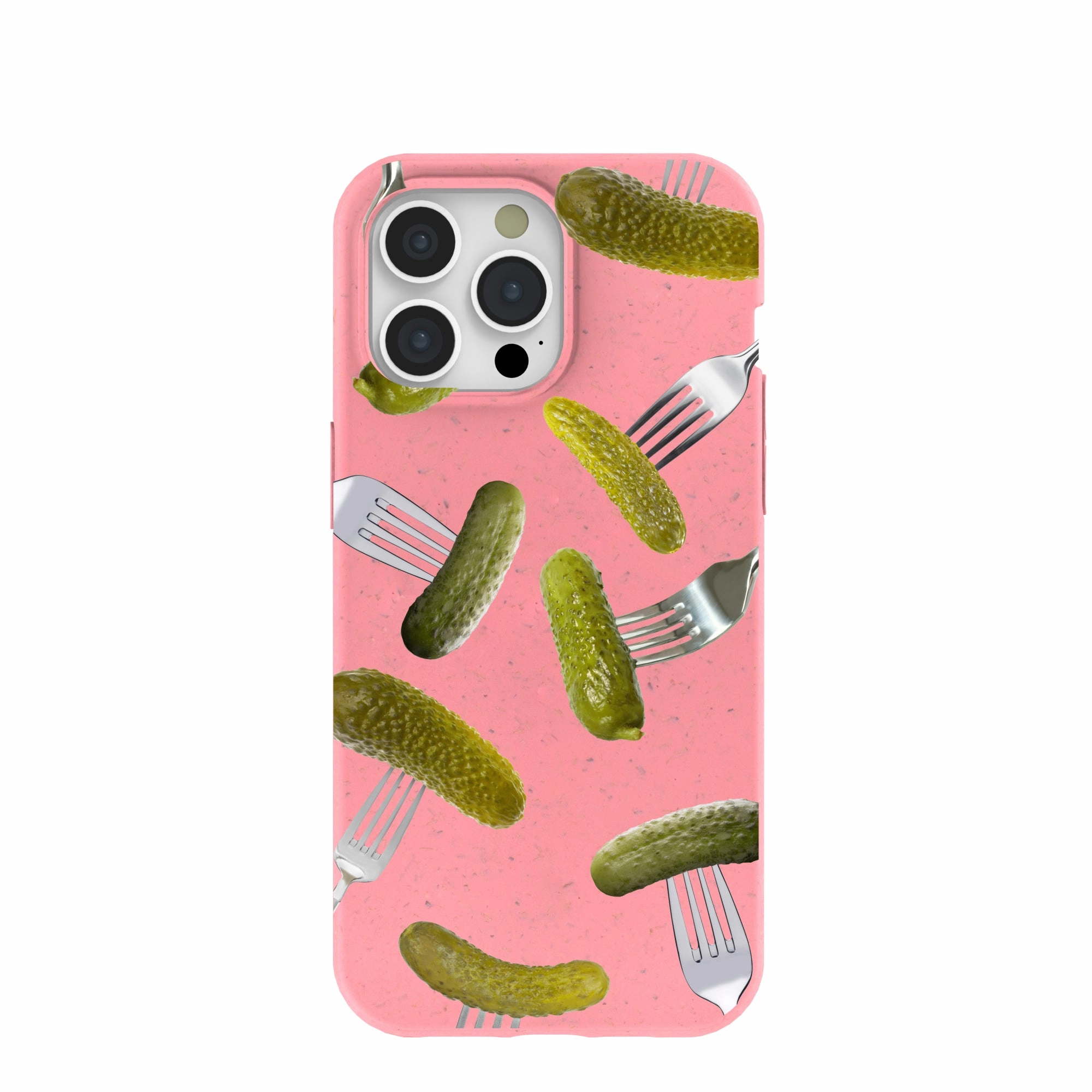 Bubblegum Pink Pickle Party iPhone 15 Pro Max Case Flexible Detail Vivid colors