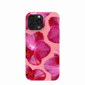 Versatile Design Bubblegum Pink Pink Orchids iPhone 13 Pro Max Case