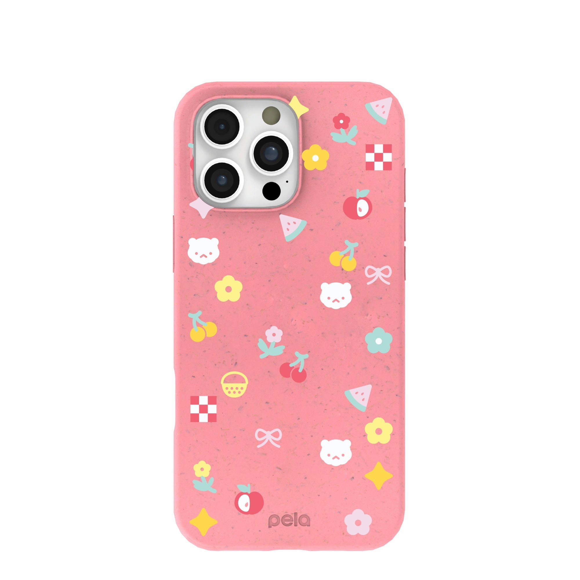 Creative Pattern Everyday Use Bubblegum Pink Pretty Picnic iPhone 16 Pro Max Case