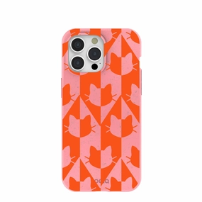 Bubblegum Pink Purr iPhone 15 Pro Max Case Hybrid Look Flexible Detail Design