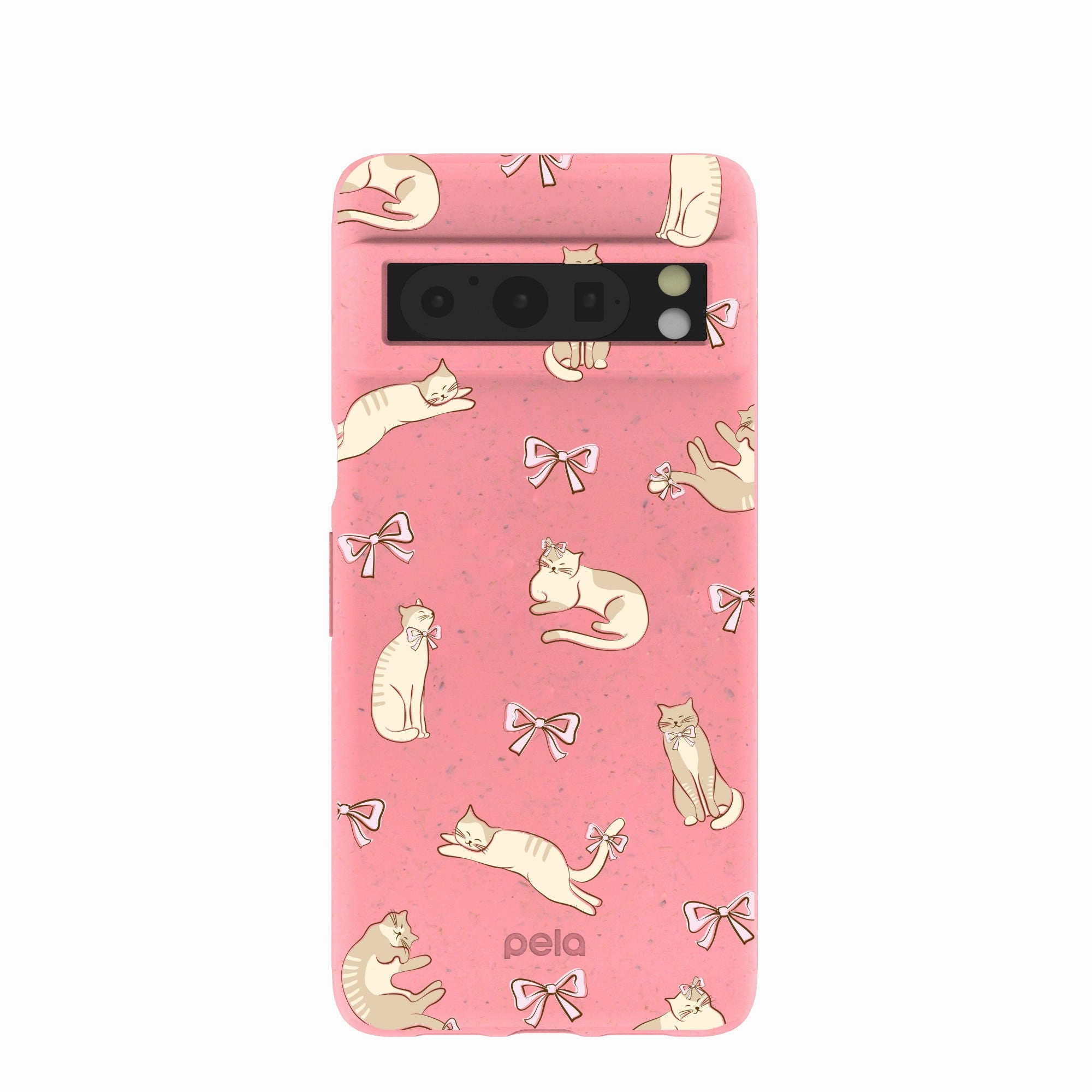 Bubblegum Pink Purrfection Google Pixel 8 Pro Case High Durability Soft Finish Texture